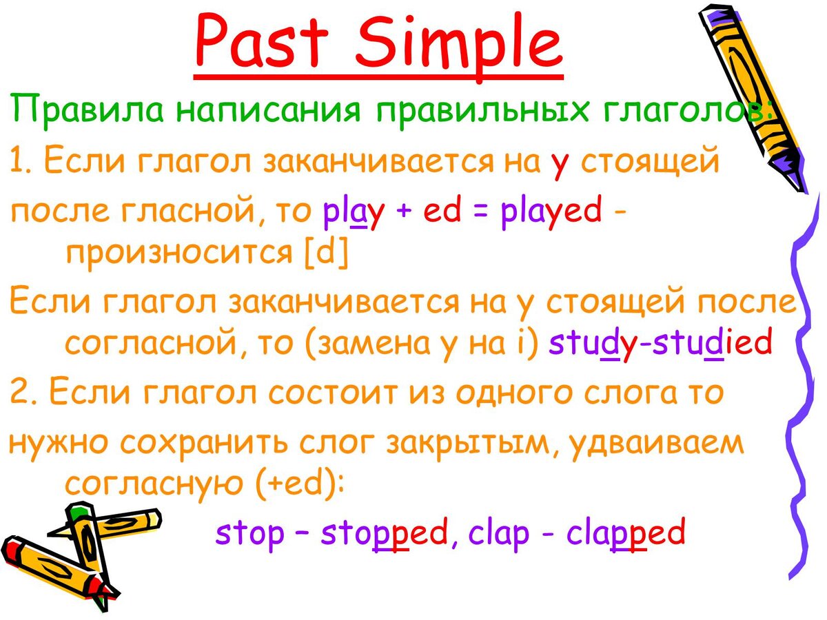 Образование  Past Simple