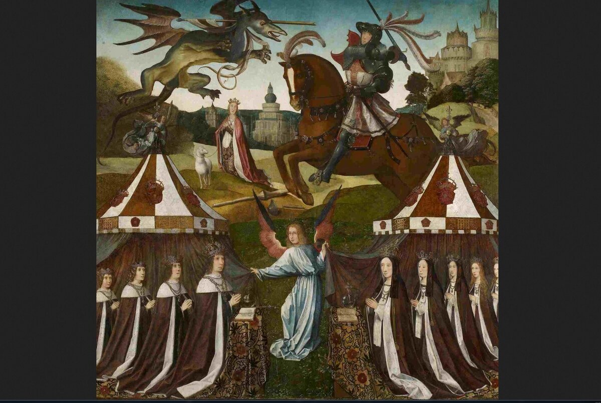 Неизвестный художник. "Генрих VII, Елизавета Йоркская и их дети". Мария крайняя справа.