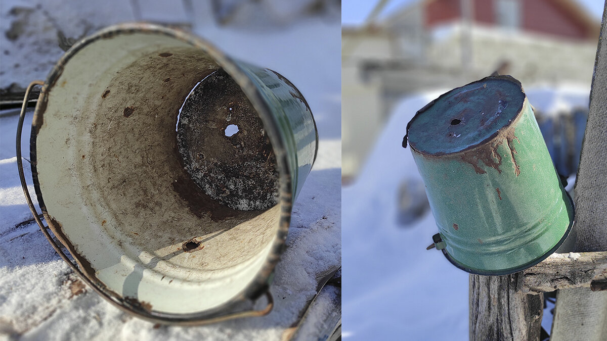 Старое ведро которое можно выкинуть, но я пущу его в дело. 