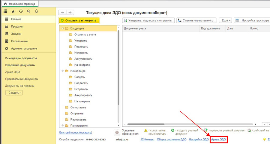 Как принимать эдо в 1с. Архив Эдо. Текущие дела по Эдо. 1с электронный документооборот. 1с текущие дела Эдо.