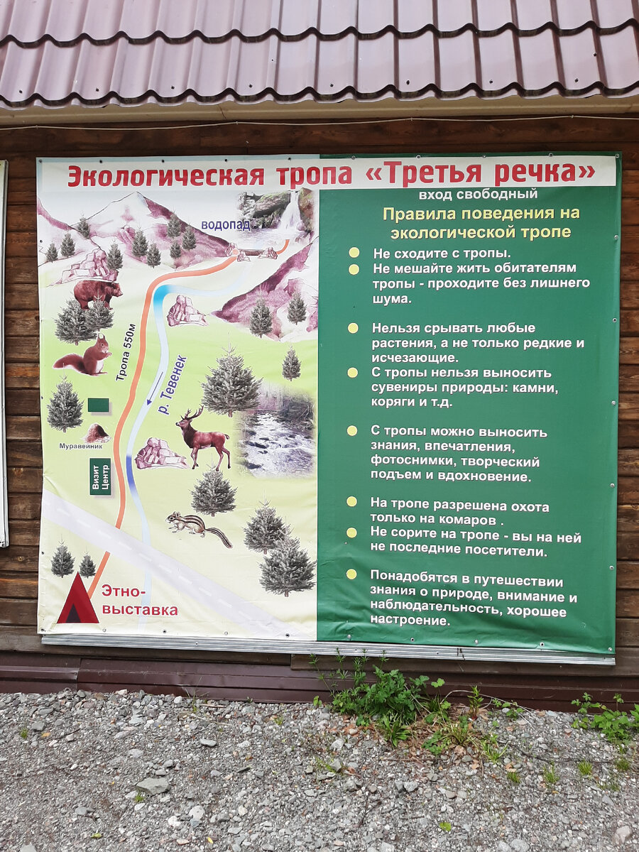 При входе на тропу нас встречает этот щит.