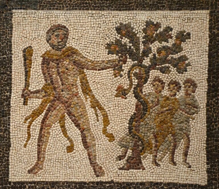 Римская мозаика. Геракл в саду Гесперид. 3 в. до н.э.