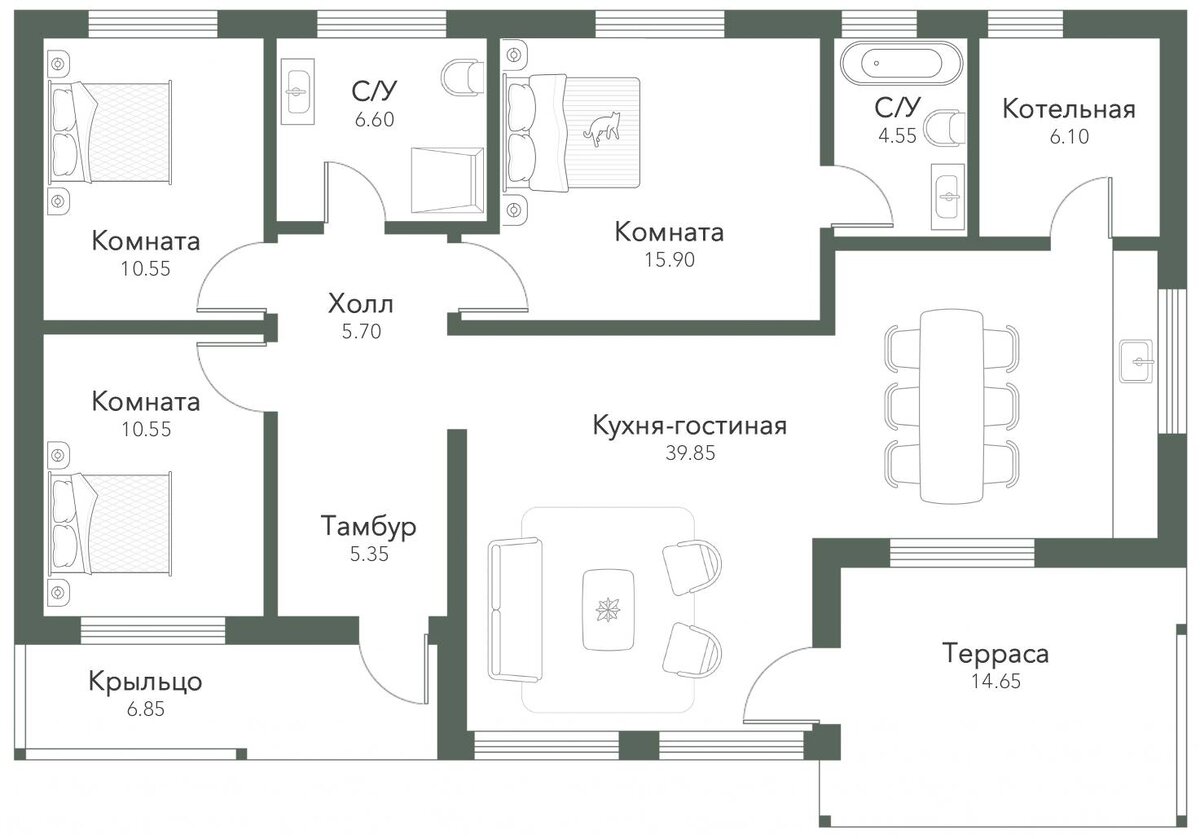 Планировка дома Smart S
