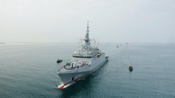 Al Jubail впервые заходит в свой новый дом - военно-морскую базу Короля Фейсала