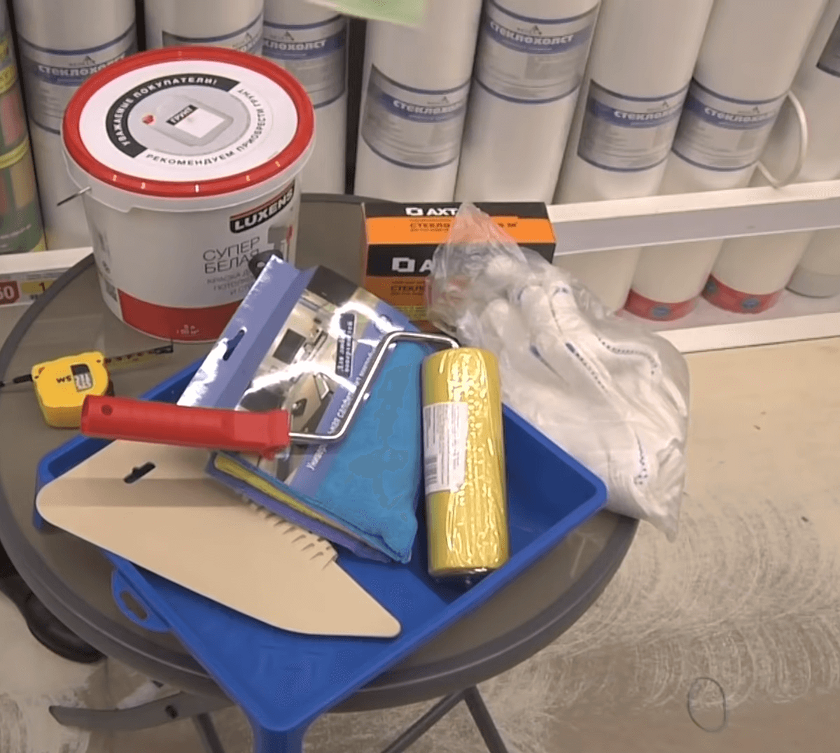 Покраска стеклообоев - эмаль