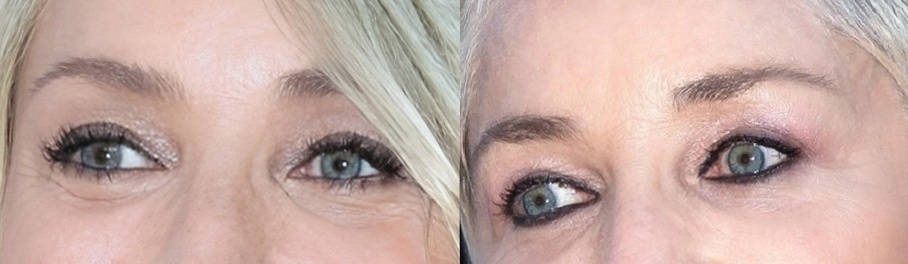 Видно, насколько по-разному выглядят глаза, если акценты расставлять правильно, и неправильно