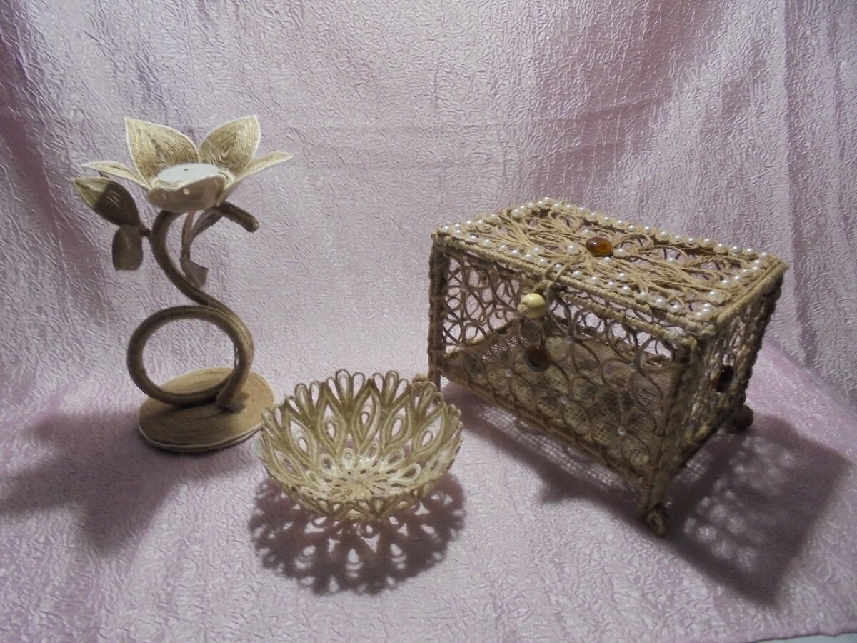 Моя первая джутовая филигрань.