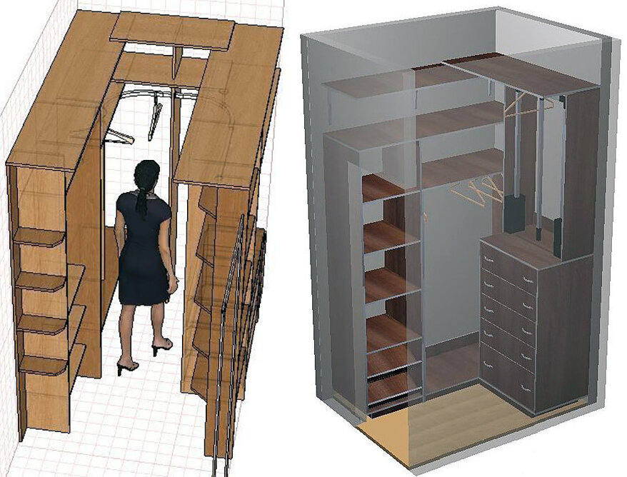 Гардеробная в маленькой квартире