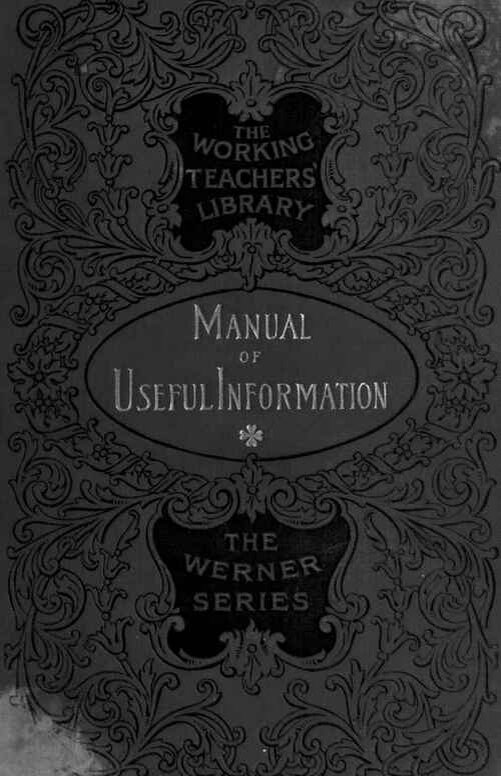 J. C Thomas Manual Of Useful Information. 1893