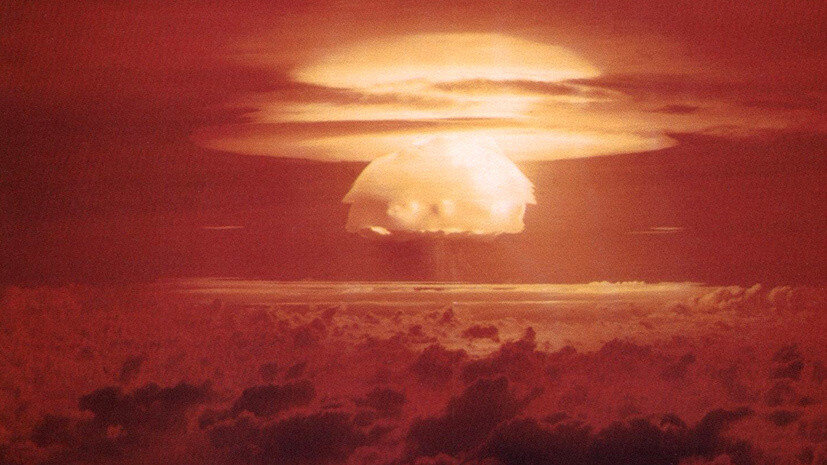 Испытание ядерной бомбы США времён холодной войны