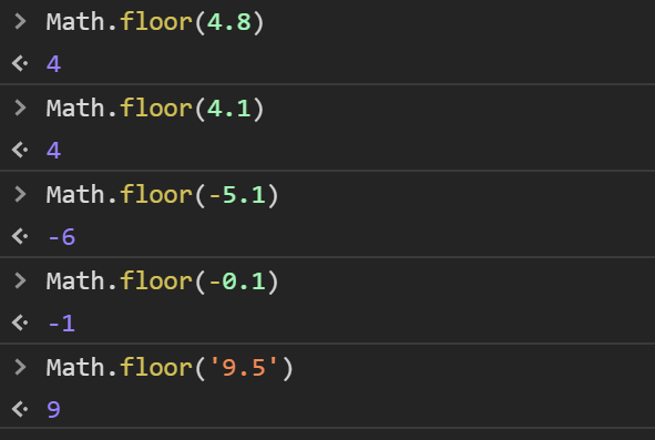 Math.floor()