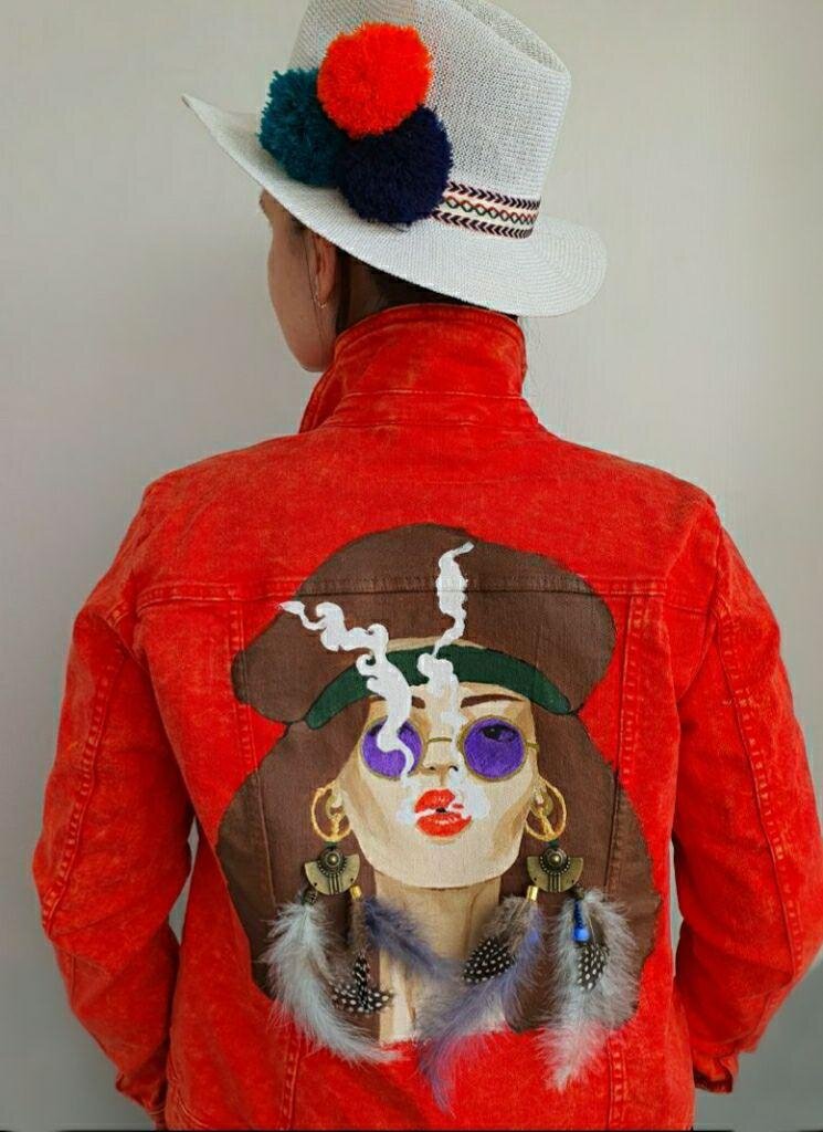 Рисунок на куртке своими руками