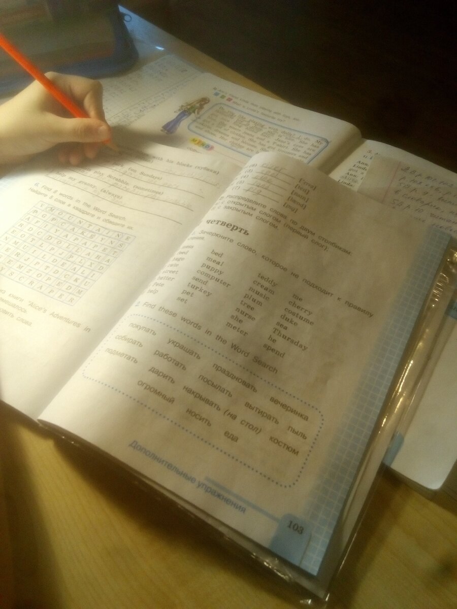 Отработала на основной работе день- бегу к ученику, грызем гранит науки