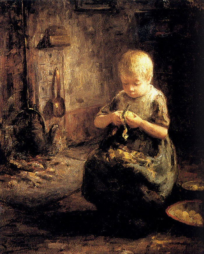 Фото: Evert Pieters A Child Peeling Potatoes