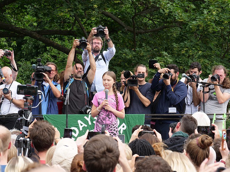 Тунберг на митинге «Пятницы за будущее» в Берлине. Июль 2019