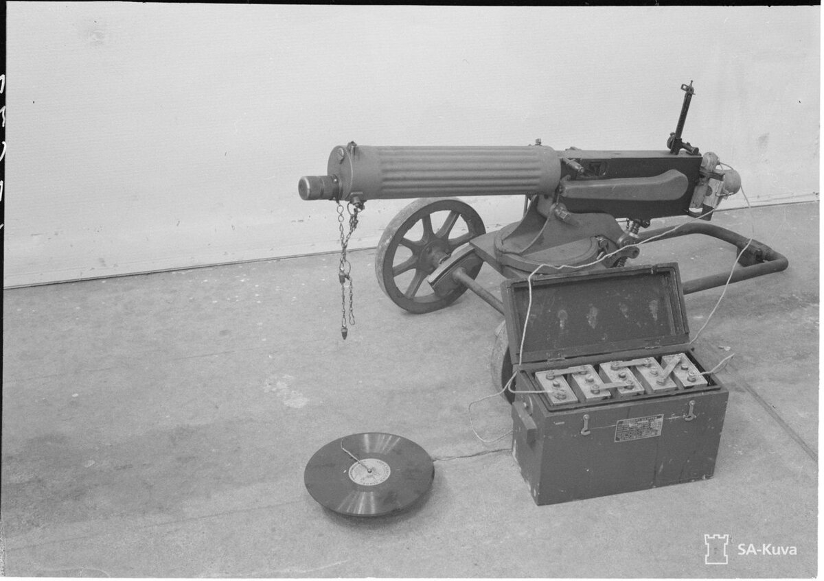 Пулемёт-патефон, ставший трофеем финнов. Фото http://sa-kuva.fi/
