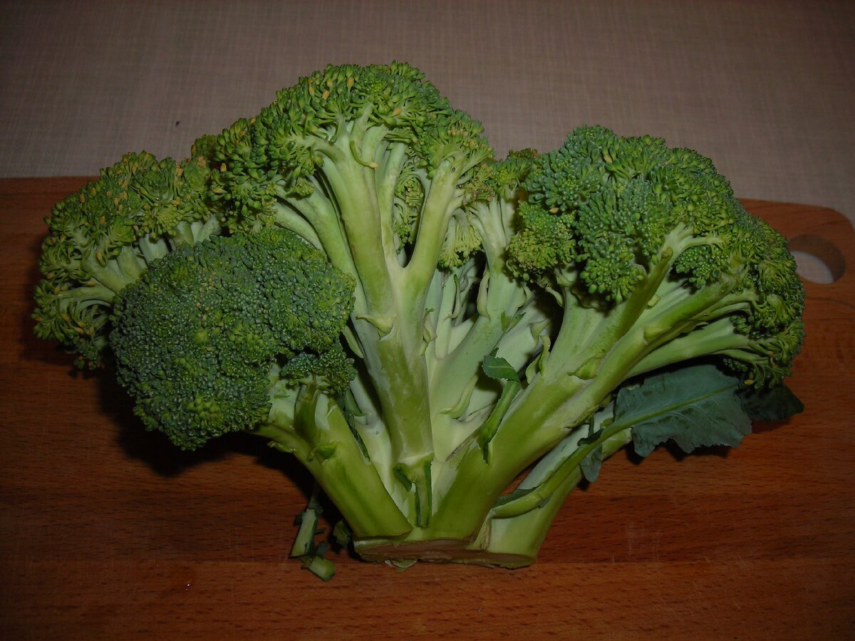 Брокколи моем и высушиваем. 