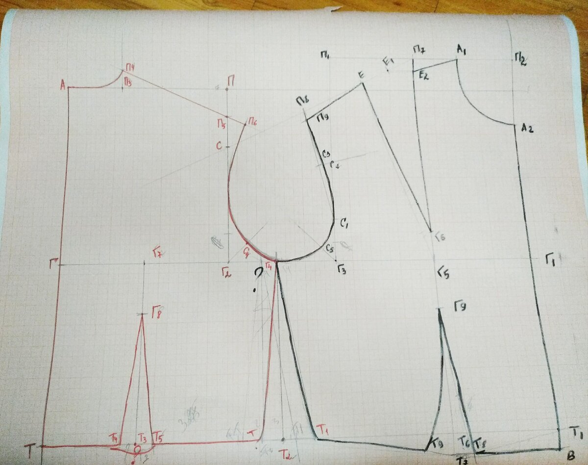 Построение выкройки-основы трикотажного изделия