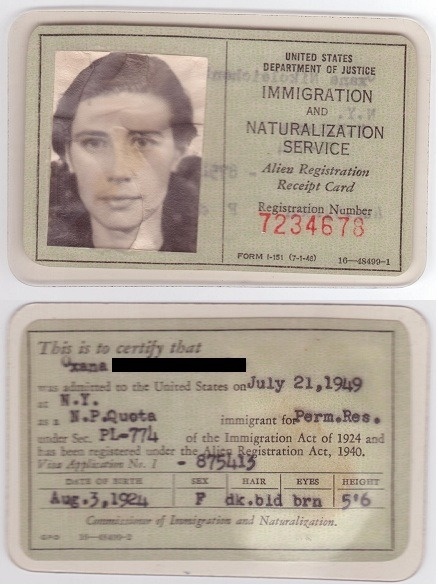 Зеленая карта образца 1949 года. Источник фото: wikimedia.org