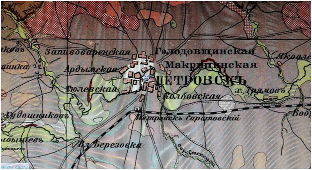 Почвенная карта Петровского уезда 1903 года