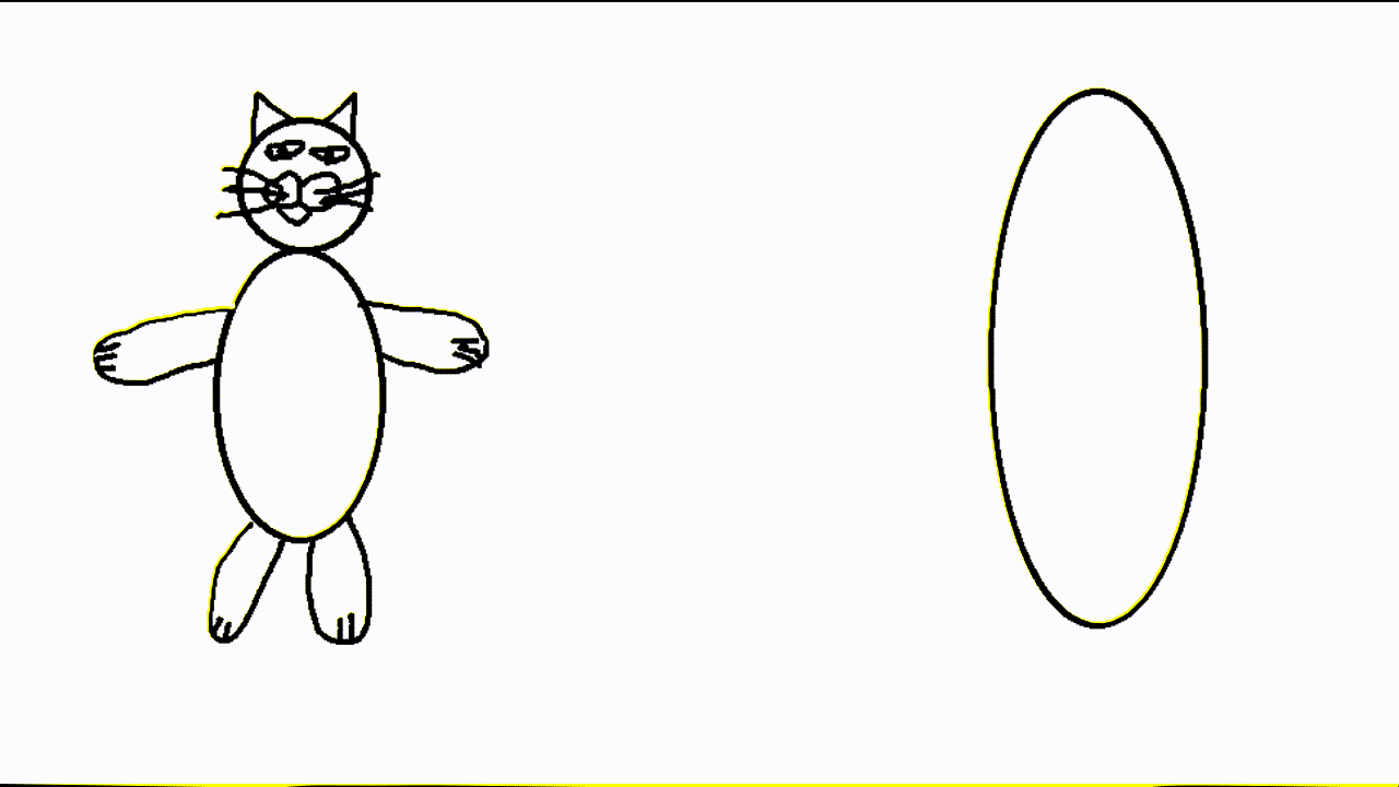 Рисую кота, а справа пустоту