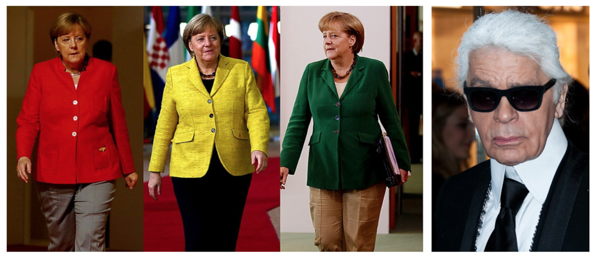 Ангела Меркель и Карл Лагерфельд