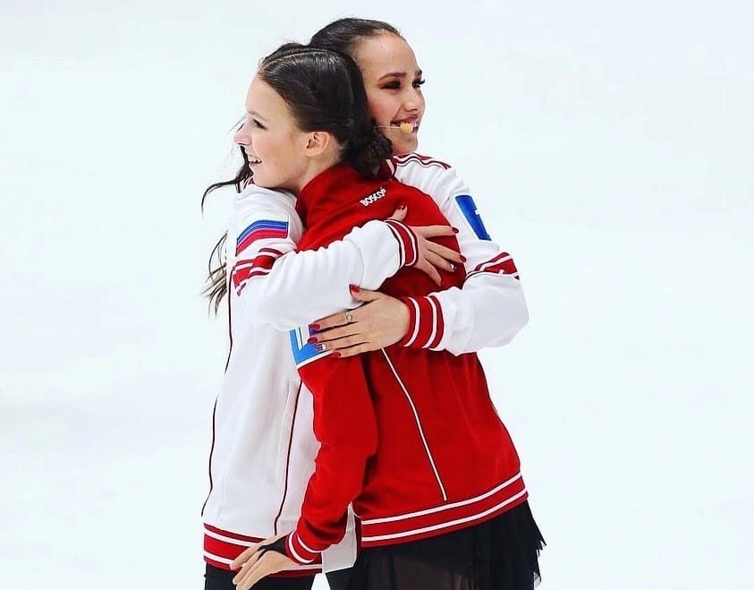 Две Олимпийские Чемпионки Алина Загитова и Анна Щербакова на Кубке Первого Канала в 2021 году.