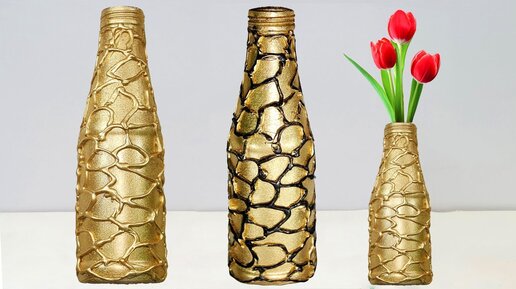 Делаем 3 интересные вазы из пластиковых бутылок: видео мастер-класс
