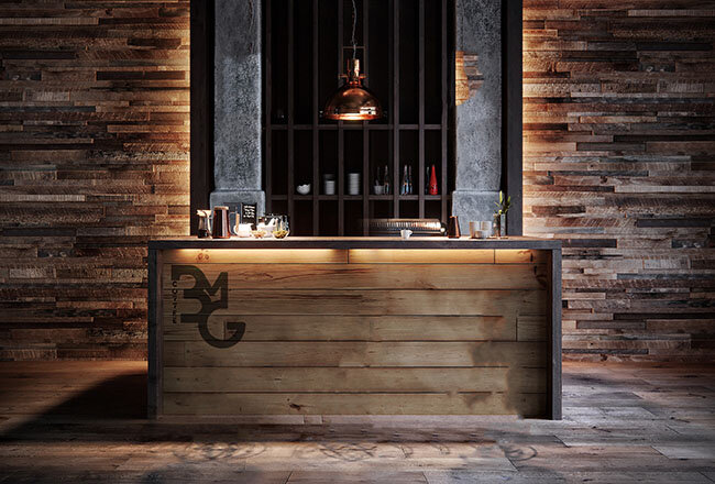 Кофейня самообслуживания в  стиле Industrial от BMG Coffee