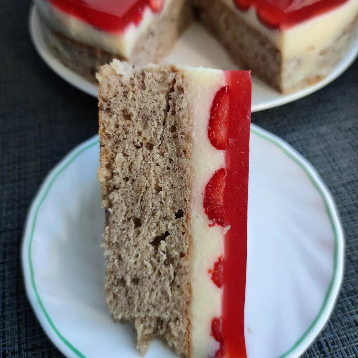 Банановый пирог с кремом и клубникой 🍓 | Кулинарный Рай | Рецепты | Дзен