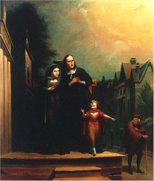 Картина, иллюстрирующая роман "Алая буква"