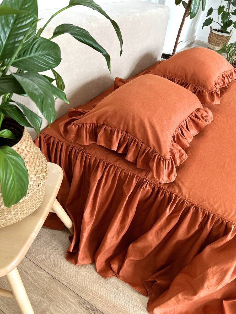 Простыня с подзором «Терракот»