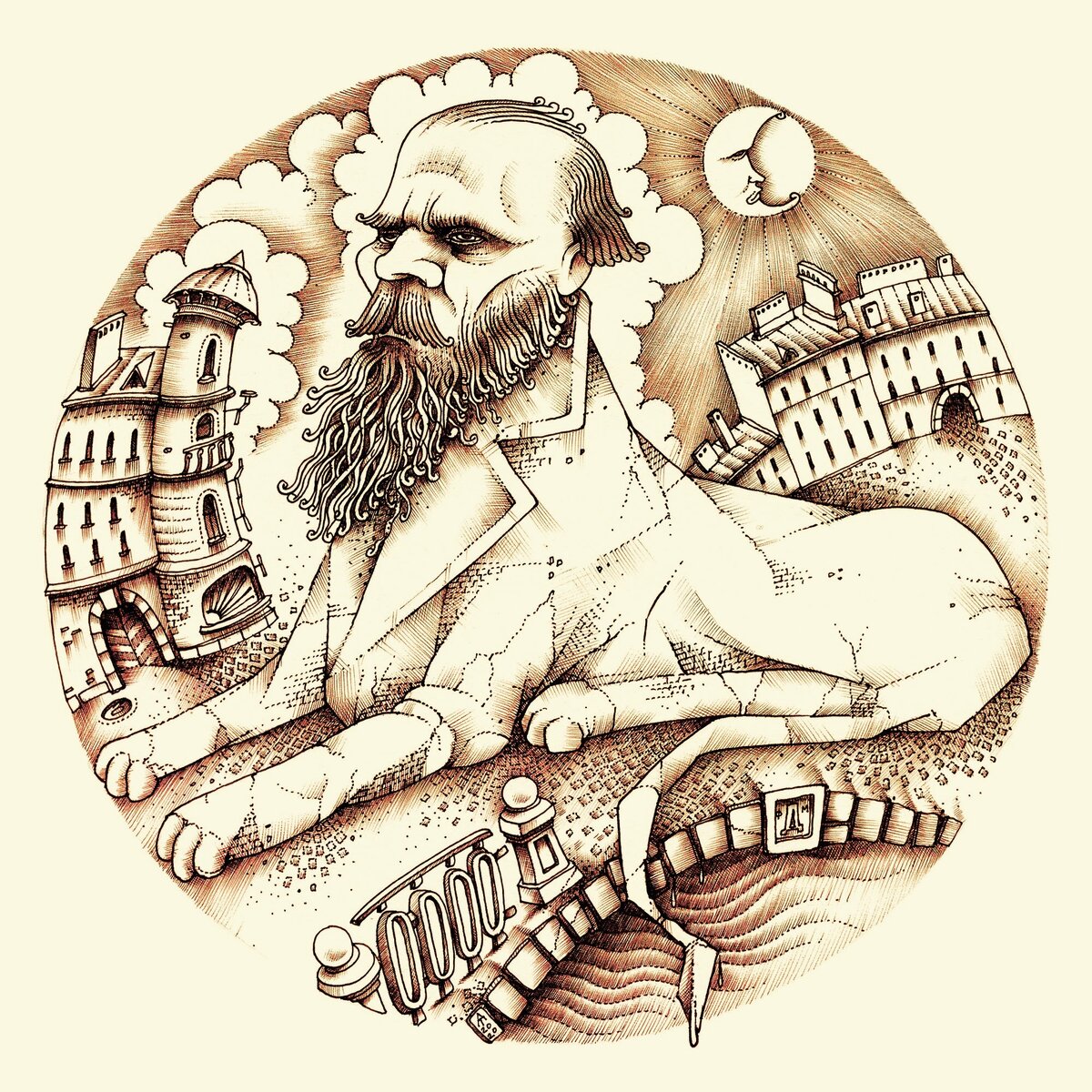 "Достоевский - Сфинкс" художника Алексея Алексеева