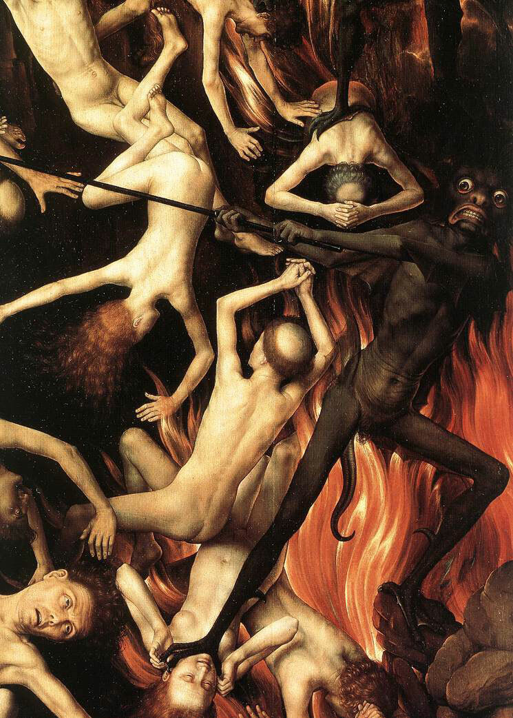 «Страшный суд», фрагмент триптиха,  Ганс Мемлинг (1433/1435—  1494 гг.), время создания 1467-1471гг..
