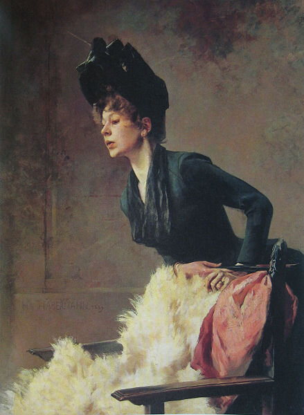 Портрет молодой женщины) - 1889г  Может быть, именно это выражение он и уловил, но пока эта картина мне нравится больше всех его работ.