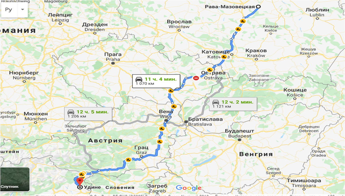 Маршрут нашего второго дня