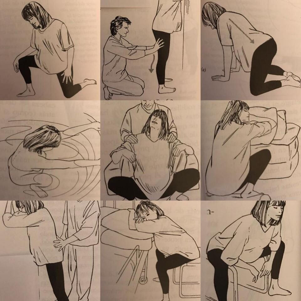 Позы в естественных родах