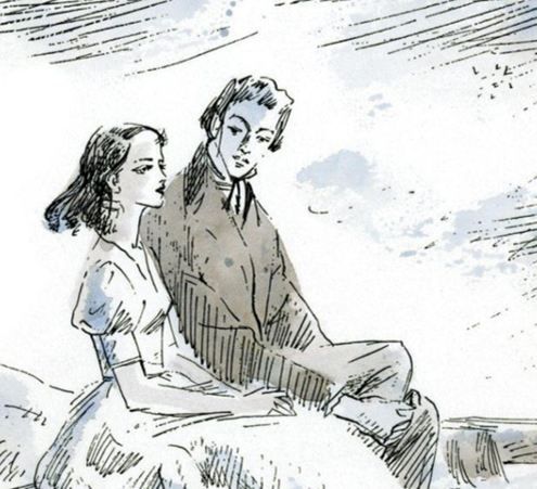 Первая любовь героини. Гагин Тургенев произведение. "Аси", Тургенев сцены. Повесть и.с. Тургенева "Вешние воды". Ася иллюстрации к повести