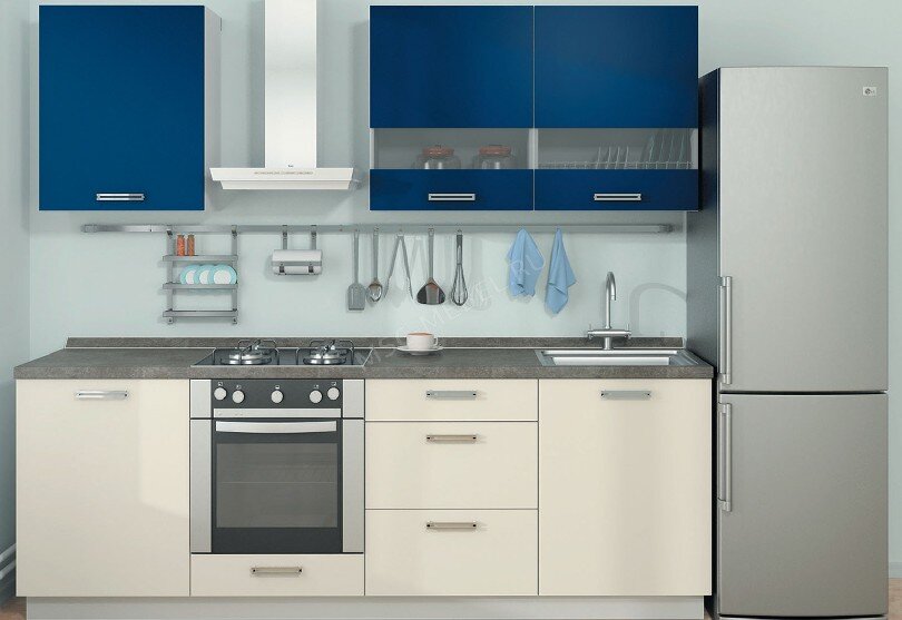Маленькая сине-белая кухня Vok
