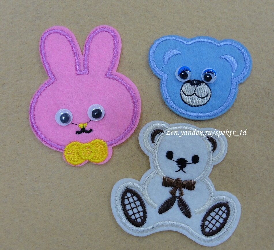 Термонаклейки + фурнитурные глазки