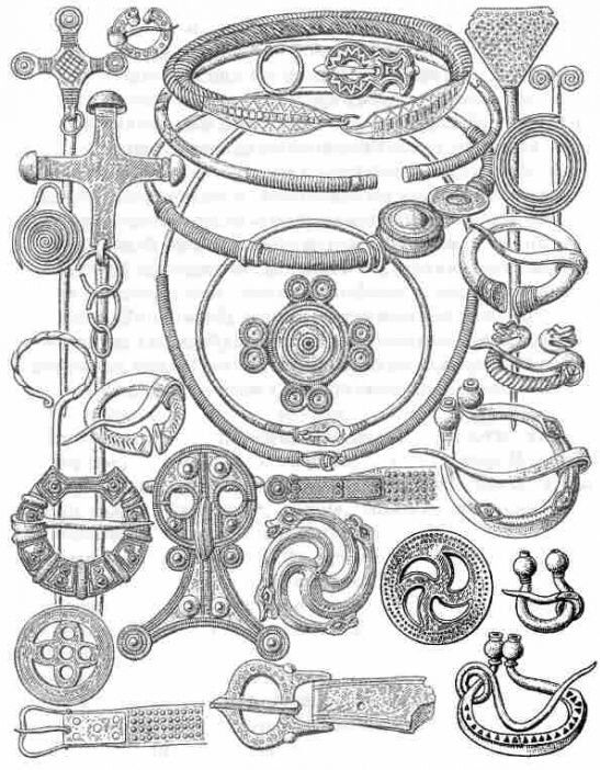 От пруссов осталось безумное количество украшений - народ жил богато... Воины были многочисленны и хорошо вооружены. В общем, ничего не предвещало ассимиляции. Западные историки любят говорить о превосходстве христианства над язычеством, да. А как по мне, то достаточно глянуть на нынешнюю российскую "элиту", чтобы понять механизм ассимиляции пруссов. Источник рисунка: forum.ww2.ru