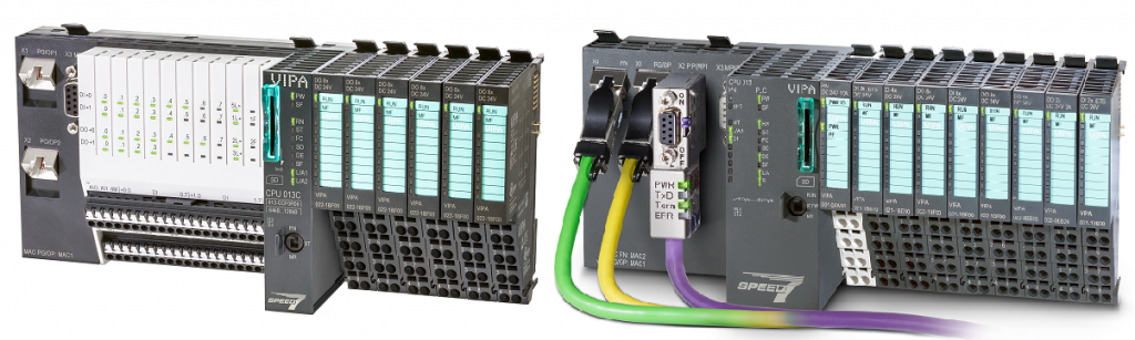 Контроллеры YASKAWA VIPA SLIO от CPU 013C до 019 с модулями расширения
