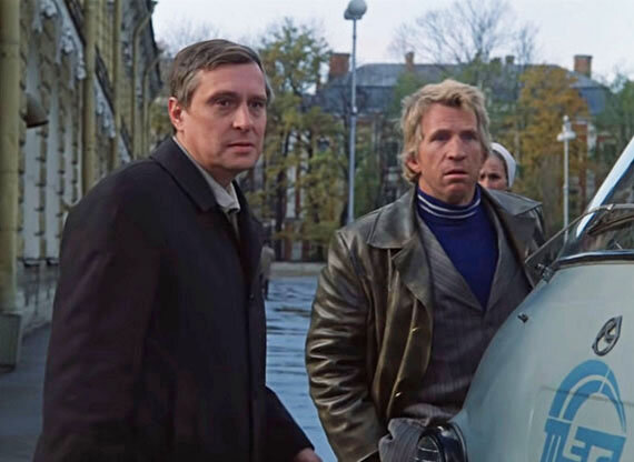 Олег Басилашвили и Владимир Пожидаев. Кадр из фильма «Осенний марафон»