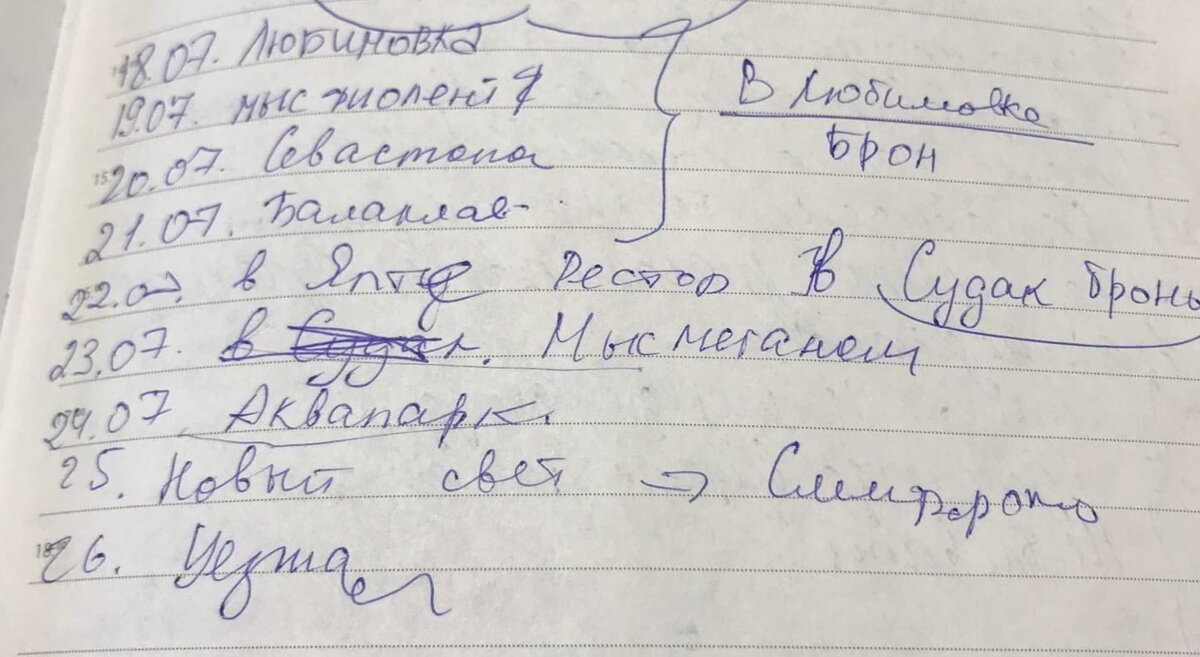 Наш план, точнее его примерная версия.