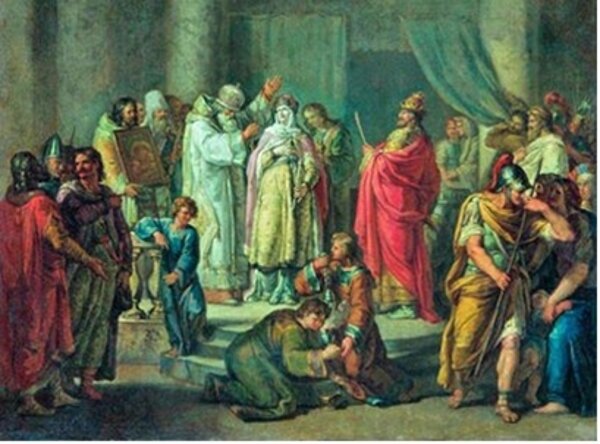 Крещение Ольги в Царьграде