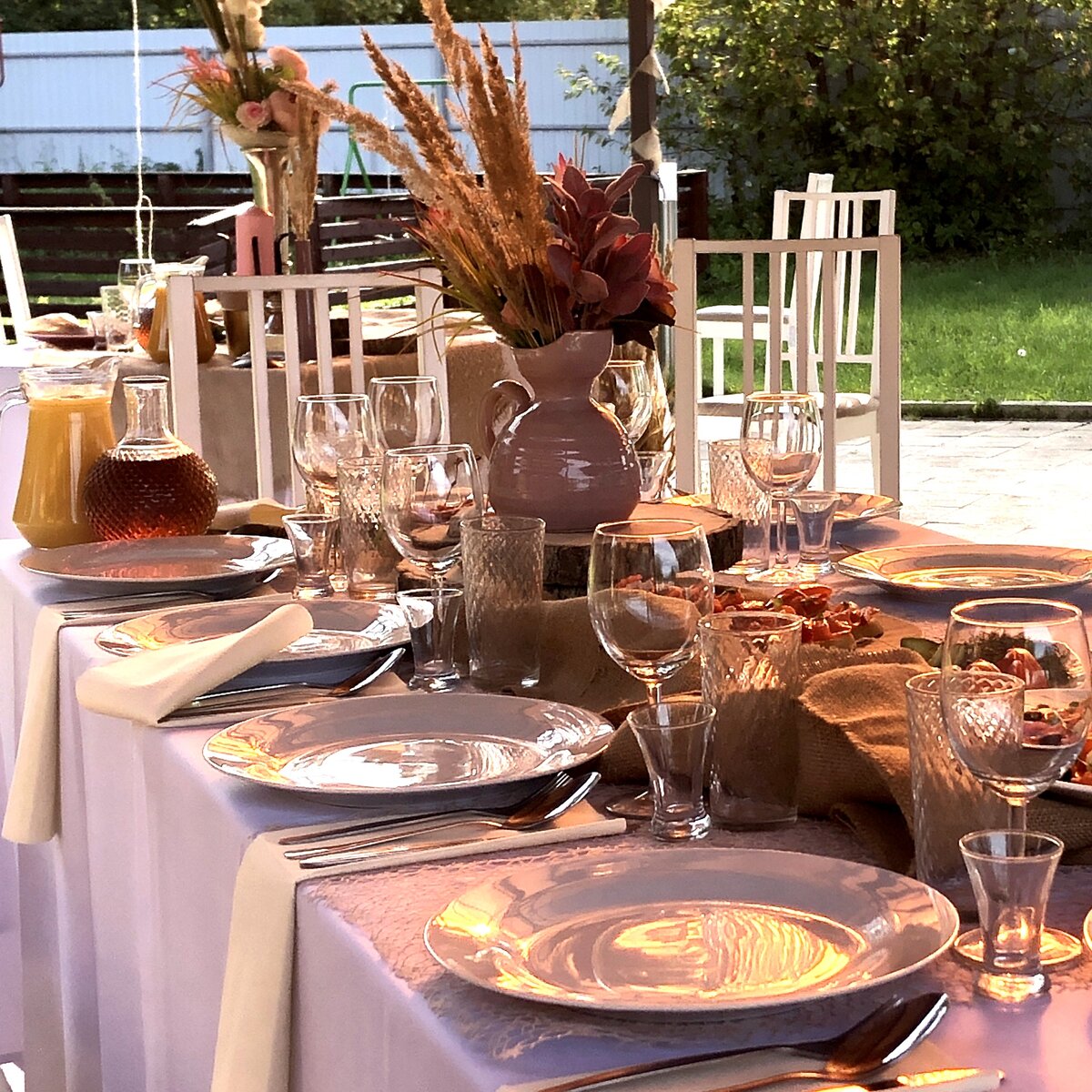 Банкет свадебный в стиле «розовый рустик», сентябрь 2020