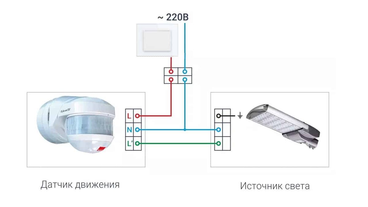 Подключение датчика движения