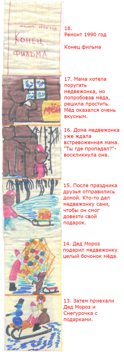 Кадры 13-18. Нумерация снизу вверх.
