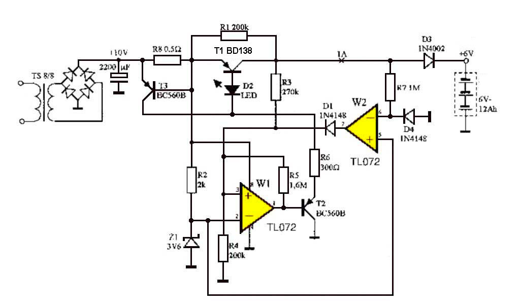 Принципиальная схема зарядного устройства