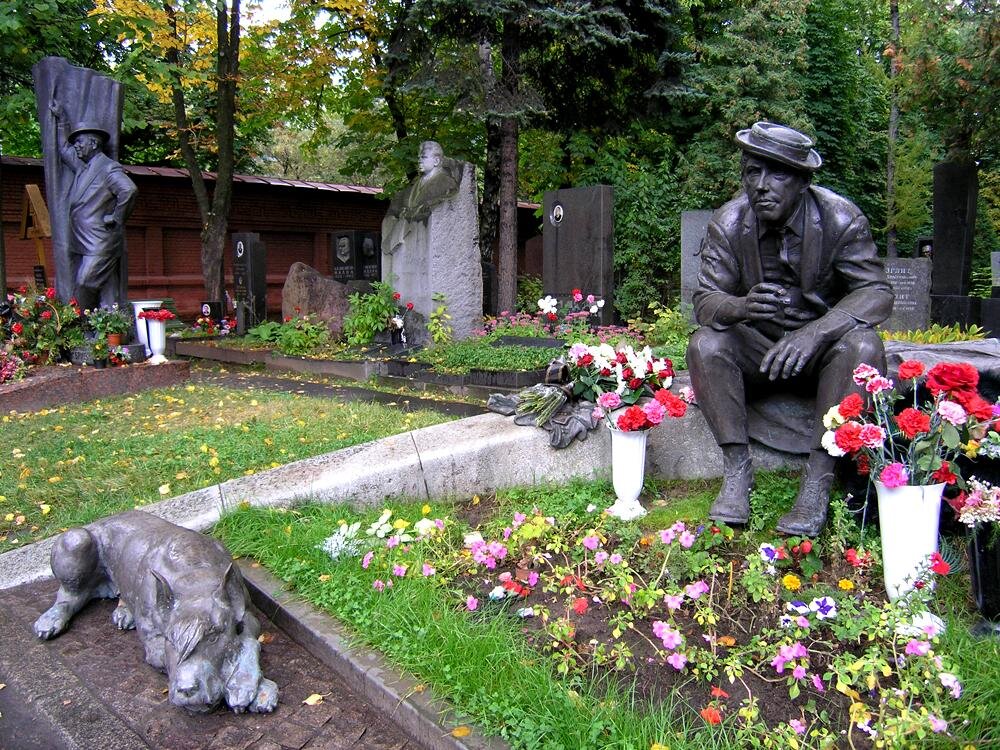 Памятник на могиле Юрия Владимировича Никулина. Фото из открытого источника. 